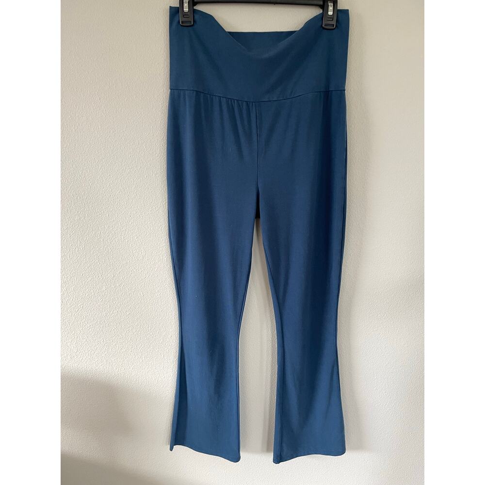 HATCH Blue The Ultimate Before, During & After Crop Flare Pants (S)
